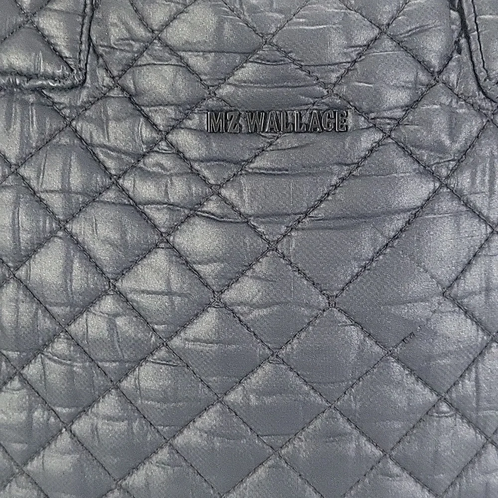 Large MZ Wallace Metro  Quilted Black Nylon Tote Bag